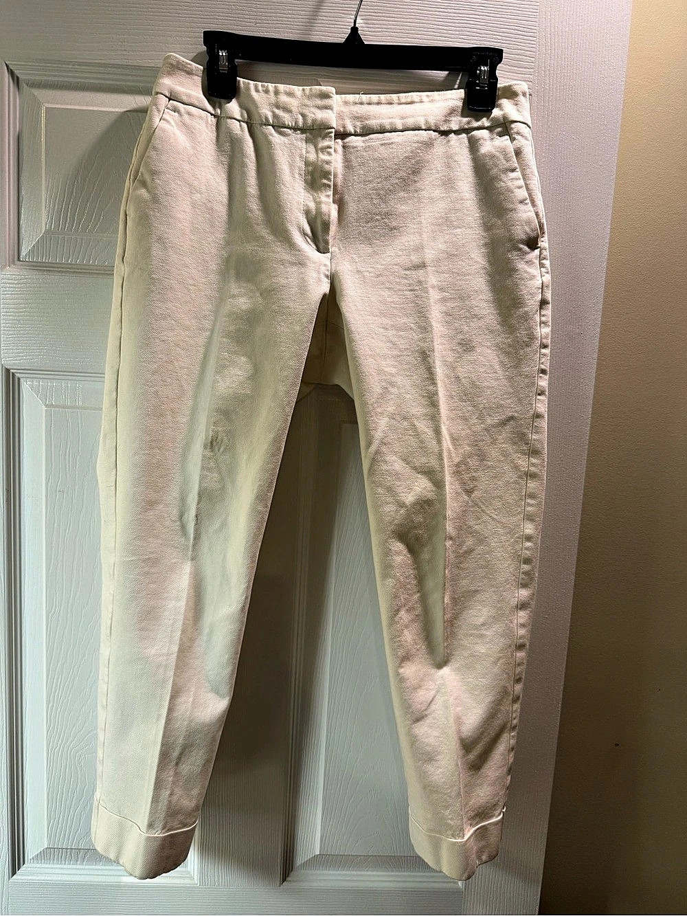 Ann Taylor Factory Curry Ankle Pants in Cream Size 6 Like New